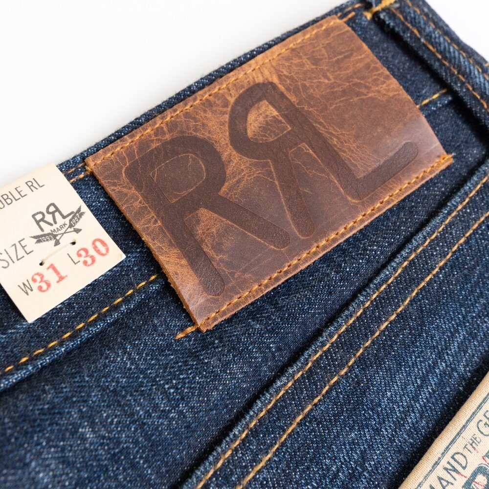 RRL Ralph Lauren Selvedge Denim Jeans 31x30 East West Slim Fit Made in USA - Picture 13 of 16